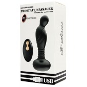 Черный массажер простаты с вибрацей и возвратно-поступательными движениями - Boys of Toys - в Архангельске купить с доставкой