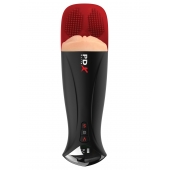 Телесный мастурбатор-вагина в черной колбе с вибрацией Fuck-O-Matic Pro XL - Pipedream - в Архангельске купить с доставкой