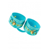 Голубые однослойные кожаные оковы - Pecado - купить с доставкой в Архангельске