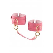 Розовые однослойные кожаные оковы - Pecado - купить с доставкой в Архангельске