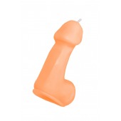 Оранжевая свеча в форме пениса - 47 гр. - Pecado - купить с доставкой в Архангельске