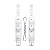 Белые узкие наручники-браслеты со скруглёнными углами - Pecado - купить с доставкой в Архангельске