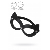 Черная открытая маска с ушками кошки - Pecado - купить с доставкой в Архангельске