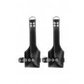 Черные подвесы с белой строчкой - Pecado - купить с доставкой в Архангельске