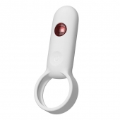 Белое эрекционное виброкольцо с пультом ДУ - Youvic - в Архангельске купить с доставкой