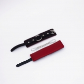 Черно-красные кожаные наручники - Crazy Handmade - купить с доставкой в Архангельске