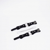 Черные кожаные наручники с кольцом - Crazy Handmade - купить с доставкой в Архангельске