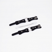 Черные кожаные наручники с кольцом - Crazy Handmade - купить с доставкой в Архангельске