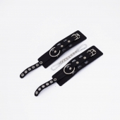 Черные кожаные наручники Sex - Crazy Handmade - купить с доставкой в Архангельске