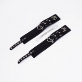 Черные кожаные оковы Sex - Crazy Handmade - купить с доставкой в Архангельске