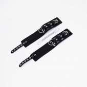 Черные кожаные оковы Sex - Crazy Handmade - купить с доставкой в Архангельске