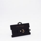 Черный кожаный ошейник с золотистой фурнитурой - Crazy Handmade - купить с доставкой в Архангельске