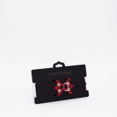 Черный ошейник с красным декором и строчкой - Crazy Handmade - купить с доставкой в Архангельске