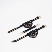 Черные оковы с золотистой фурнитурой - Crazy Handmade - купить с доставкой в Архангельске