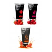 Набор из 3 съедобных лубрикантов JUJU (клубника, малина, грейпфрут) - JuJu - купить с доставкой в Архангельске