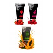 Набор из 3 съедобных лубрикантов JUJU (клубника, малина, тропические фрукты) - JuJu - купить с доставкой в Архангельске