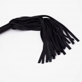 Черный кожаный флоггер - 45 см. - Crazy Handmade - купить с доставкой в Архангельске