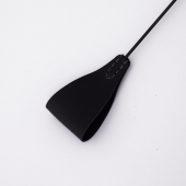 Стек с широким черным кожаным наконечником и металлической ручкой - 67 см. - Crazy Handmade - купить с доставкой в Архангельске