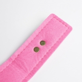 Черно-розовый ошейник с золотистой фурнитурой - Crazy Handmade - купить с доставкой в Архангельске