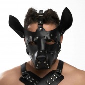 Черная кожаная маска «Собака» - Crazy Handmade - купить с доставкой в Архангельске