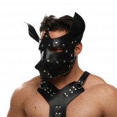 Черная кожаная маска «Собака» - Crazy Handmade - купить с доставкой в Архангельске