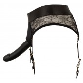 Черный женский страпон Strap-on Set: трусики и насадка - Orion - купить с доставкой в Архангельске