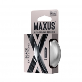 Черные утолщенные презервативы MAXUS Extra Strong с железным кейсом - 3 шт. - Maxus - купить с доставкой в Архангельске