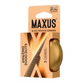 Точечные презервативы MAXUS 2000 Amazing Dots с железным кейсом - 3 шт. - Maxus - купить с доставкой в Архангельске