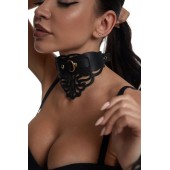 Фигурный чокер с узорами и золотистой фурнитурой - Crazy Handmade - купить с доставкой в Архангельске