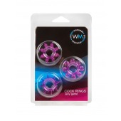 Набор из 3 лиловых эрекционных колец различной формы - Erowoman-Eroman - в Архангельске купить с доставкой