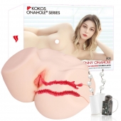 Мастурбатор-полуторс с двойным слоем материала и вибрацией Jenny Onahole Real Vagina - KOKOS - в Архангельске купить с доставкой