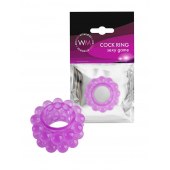 Лиловое эрекционное кольцо с 2 рядами стимулирующих шариков - Erowoman-Eroman - в Архангельске купить с доставкой
