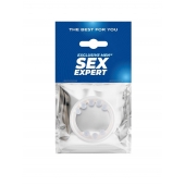 Эрекционное кольцо со стимулирующими шариками сверху и снизу - Sex Expert - в Архангельске купить с доставкой