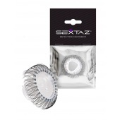 Эластичное эрекционное кольцо с длинными черными «ресничками» - Sextaz - в Архангельске купить с доставкой