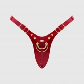 Красный пояс для фиксации насадок Strap-On-Me Leatherette Harness Fabulous - Strap-on-me - купить с доставкой в Архангельске