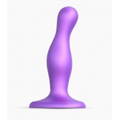 Фиолетовая насадка Strap-On-Me Dildo Plug Curvy size S - Strap-on-me - купить с доставкой в Архангельске