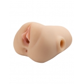 Телесный мастурбатор с вибрацией Double Pounder Vibrating Squeeze Stroker - Pipedream - в Архангельске купить с доставкой