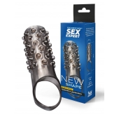 Дымчатая насадка на пенис с выпуклостями - 12 см. - Sex Expert - в Архангельске купить с доставкой