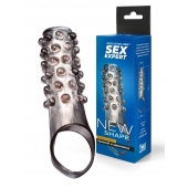 Дымчатая насадка на пенис с выпуклостями - 11 см. - Sex Expert - в Архангельске купить с доставкой