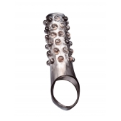 Дымчатая насадка на пенис с выпуклостями - 11 см. - Sex Expert - в Архангельске купить с доставкой