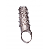 Дымчатая насадка на пенис с шипами и выпуклостями - 12 см. - Sex Expert - в Архангельске купить с доставкой