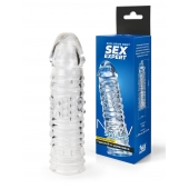 Прозрачная закрытая насадка на пенис - 17 см. - Sex Expert - в Архангельске купить с доставкой