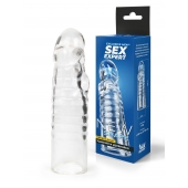 Прозрачная закрытая насадка на член - 15 см. - Sex Expert - в Архангельске купить с доставкой