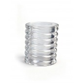 Прозрачная сквозная насадка на пенис с ребрышками - Sex Expert - в Архангельске купить с доставкой