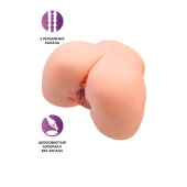 Телесный мастурбатор в форме попки с 2 любовными входами - No Name - в Архангельске купить с доставкой