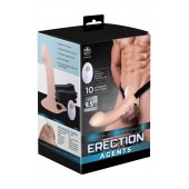 Телесный полый страпон с вибрацией Erection Agents - 24,1 см. - NMC - купить с доставкой в Архангельске