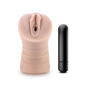 Телесный мастурбатор-вагина Ayumi с вибрацией - Blush Novelties - в Архангельске купить с доставкой