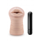 Телесный мастурбатор-ротик Nicole Vibrating Masturbator - Blush Novelties - в Архангельске купить с доставкой