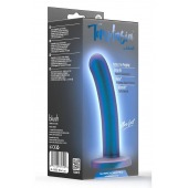 Синяя насадка с гладкой поверхностью Surrender 5.75 Inch Intermediate Pegging Dildo - 14,6 см. - Blush Novelties - купить с доставкой в Архангельске