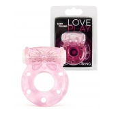Розовое эрекционное виброкольцо с бабочкой - 1137 - в Архангельске купить с доставкой